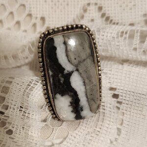 White Buffalo Turquoise Ring